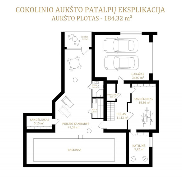 Parduodamas namas Gražinos g., Vilniaus m., Vilniaus m. sav., 469.75 m2 ploto, 3 aukštai 17