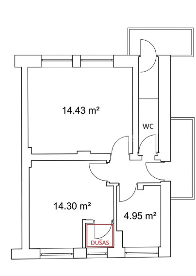 Parduodamas butas Rimkų g., Rimkai, Klaipėdos m., Klaipėdos m. sav., 39.94 m2 ploto, 2 kambariai 25