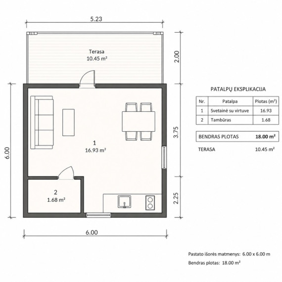 Parduodamas namas Kaštonų g., Valų k., Trakų r. sav., 20 m2 ploto, 1 aukštai 14