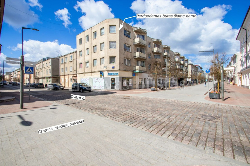 Parduodamas butas Vilniaus g., Šiaulių m., Šiaulių m. sav., 44.22 m2 ploto, 1 kambariai 21