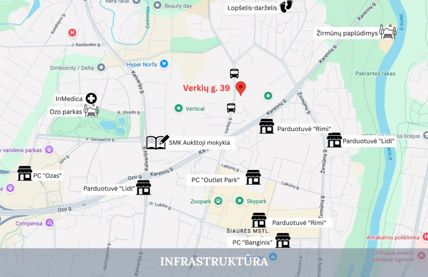 Parduodamas butas Verkių g., Vilniaus m., Vilniaus m. sav., 58.53 m2 ploto, 3 kambariai 26