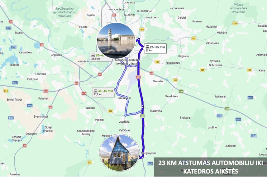 Parduodamas namas Dainavos g., Kalvelių k., Vilniaus r. sav., 53.19 m2 ploto, 2 aukštai 35