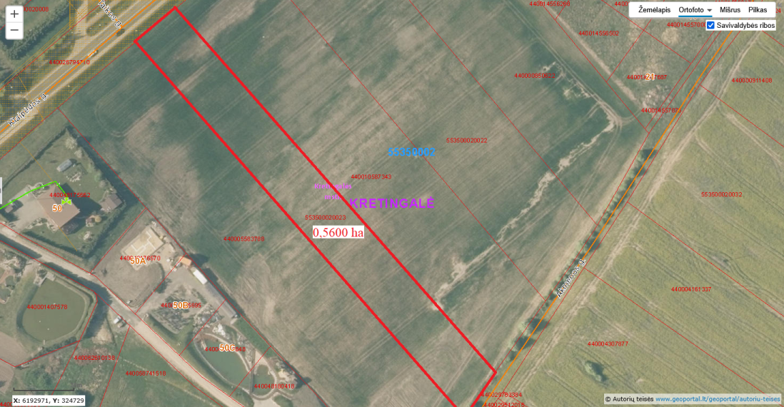 Parduodamas sklypas Klaipėdos g., Kretingalės mstl., Klaipėdos r. sav., 56 a ploto 3