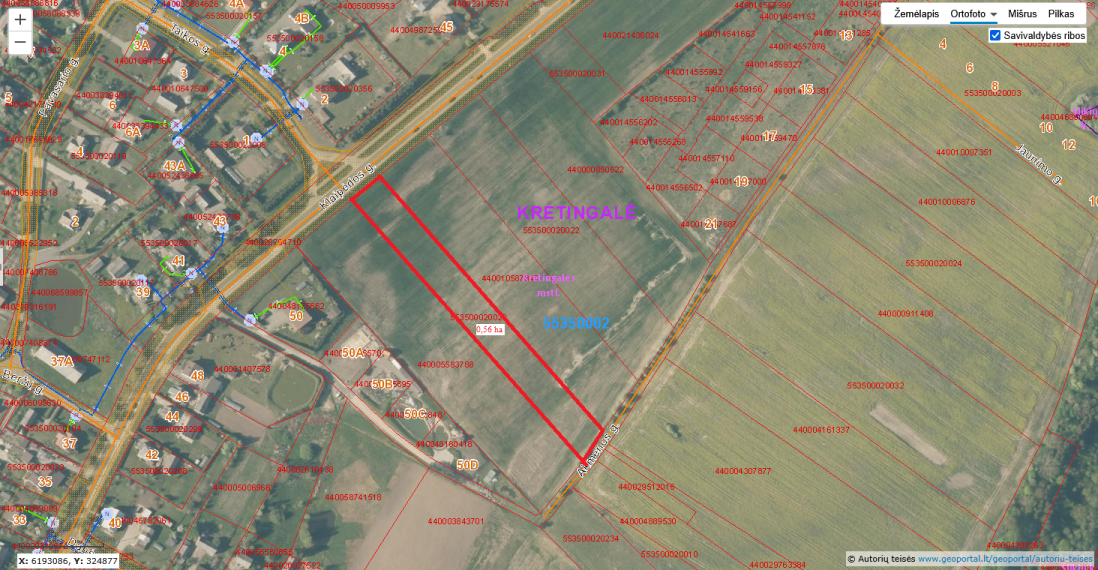 Parduodamas sklypas Klaipėdos g., Kretingalės mstl., Klaipėdos r. sav., 56 a ploto 6