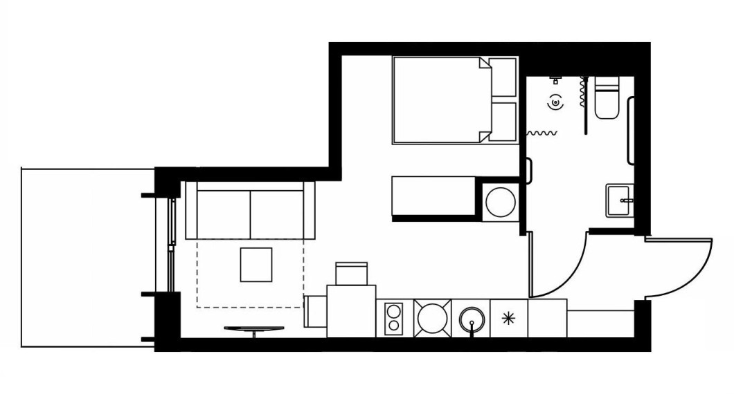 Parduodamas butas Jeronimo Ralio g., Žirmūnai, Vilniaus m., Vilniaus m. sav., 24.92 m² ploto 1 kambarys 5