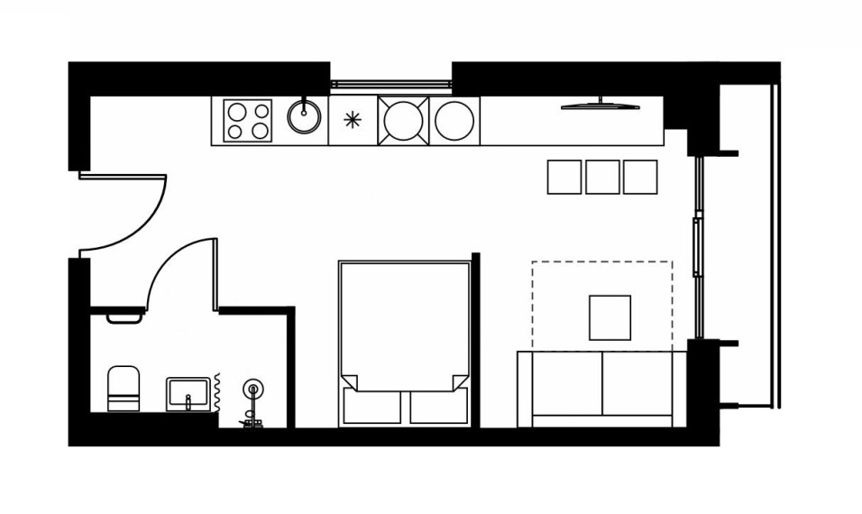 Parduodamas butas Jeronimo Ralio g., Žirmūnai, Vilniaus m., Vilniaus m. sav., 26.79 m² ploto 2 kambariai 17
