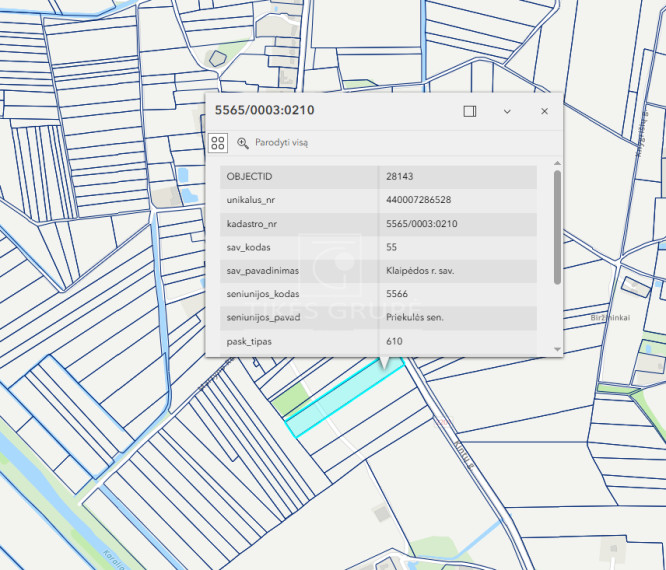 Parduodamas  sklypas Venckų k., Klaipėdos r. sav., 180 a ploto 2