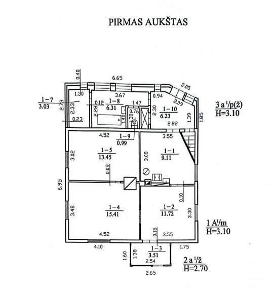 Parduodamas namas J. Tallat Kelpšos g., Panevėžio m., Panevėžio m. sav., 92.28 m2 ploto, 2 aukštai 10