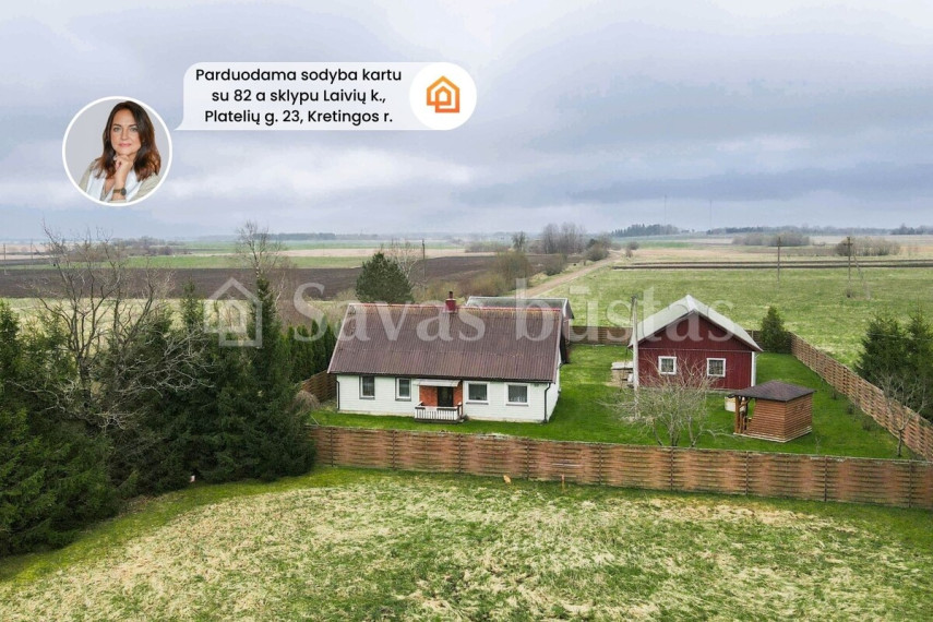 Parduodamas namas Kretingos r. sav., Laivių k., Platelių, 120 m2 ploto,  aukštai 1