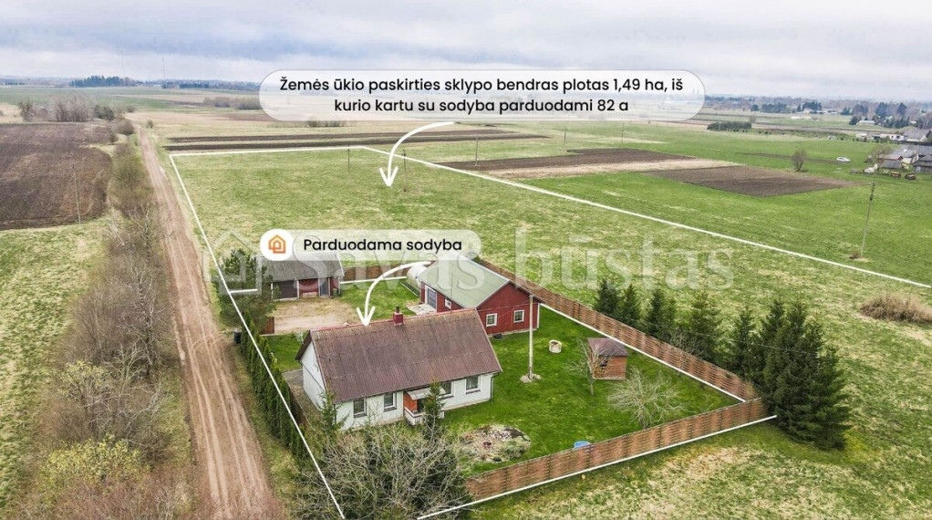 Parduodamas namas Kretingos r. sav., Laivių k., Platelių, 120 m2 ploto,  aukštai 2