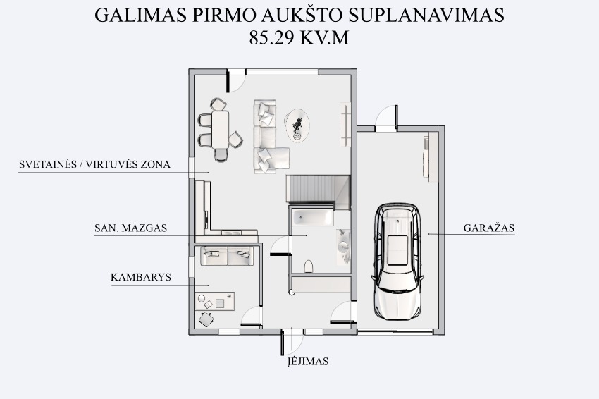 Parduodamas namas Piliarožių g., Gilužių k., Vilniaus r. sav., 137.94 m2 ploto, 2 aukštai 20