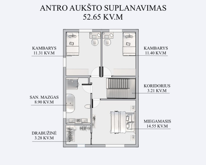 Parduodamas namas Piliarožių g., Gilužių k., Vilniaus r. sav., 137.94 m2 ploto, 2 aukštai 21