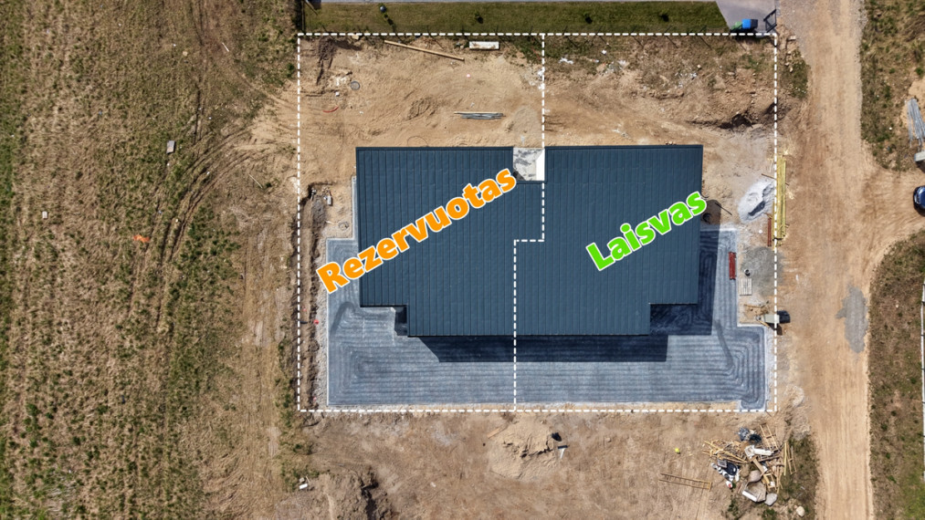 Parduodamas namas Svajonių g., Daržininkų k., Vilniaus r. sav., 95.52 m2 ploto, 1 aukštai 4