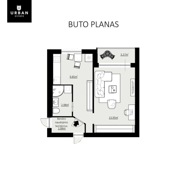 Parduodamas butas Didlaukio g., Baltupiuose, Vilniuje, 26.78 kv.m ploto 15