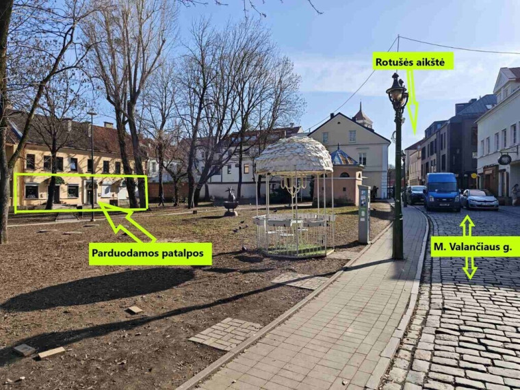 71,37 kv.m. patalpos su 2 atskirais įėjimais M. Valančiaus g., Kauno Senamiestyje 11
