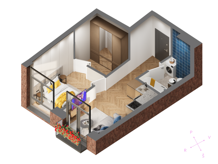 Parduodamas butas Vito Gerulaičio g., Baltupiai, Vilniaus m., Vilniaus m. sav., 35.00 m² ploto 2 kambariai 4