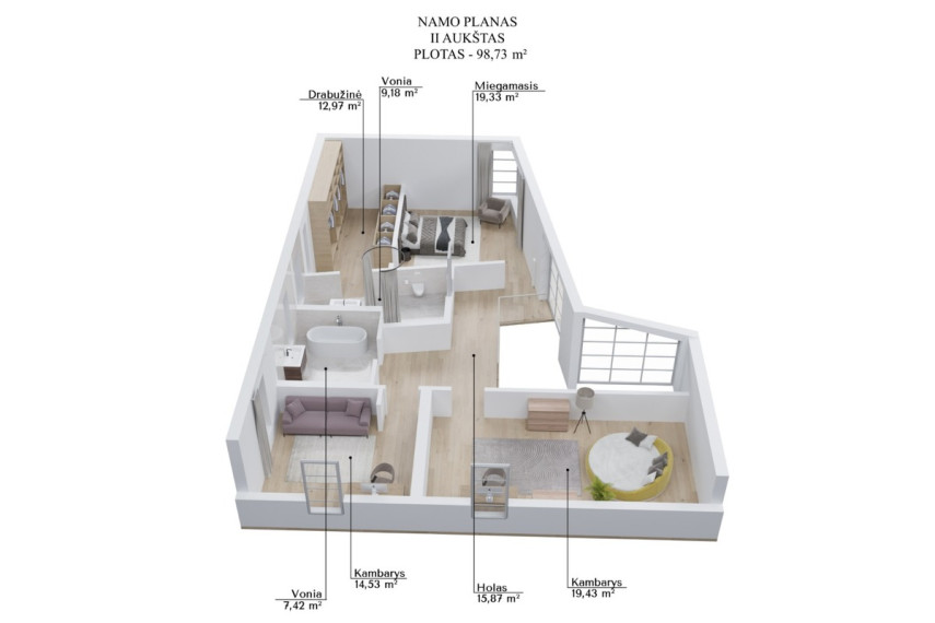 Parduodamas namas Turniškių Sodų g., Vilniaus m., Vilniaus m. sav., 284.29 m2 ploto, 2 aukštai 26