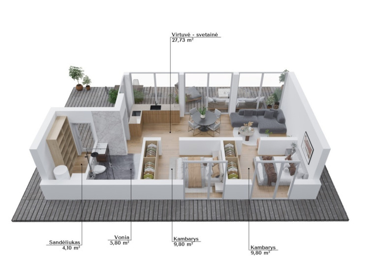 Parduodamas namas Kalno g., Alionių k., Ukmergės r. sav., 57.31 m2 ploto, 1 aukštai 20