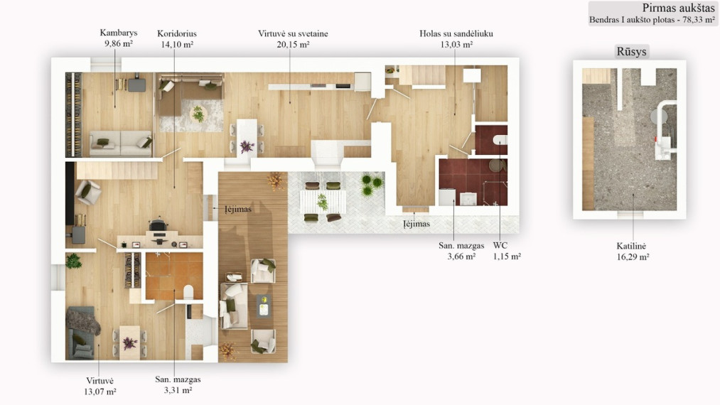 Parduodamas namas Giedraičių g., Vilniaus m., Vilniaus m. sav., 158.62 m2 ploto, 2 aukštai 2