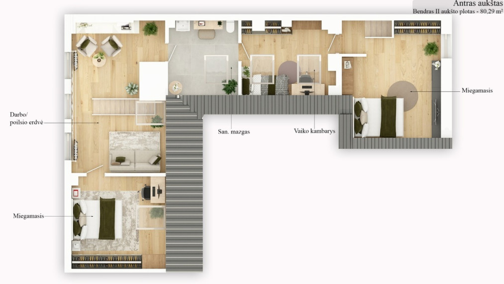 Parduodamas namas Giedraičių g., Vilniaus m., Vilniaus m. sav., 158.62 m2 ploto, 2 aukštai 3