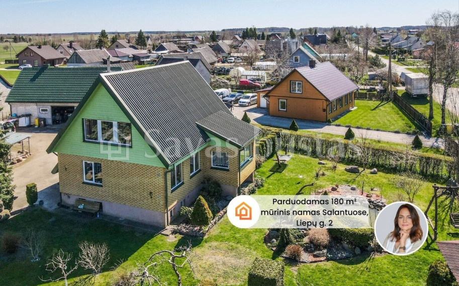 Parduodamas namas Kretingos r. sav., Salantų m., Liepų, 180 m2 ploto,  aukštai 1