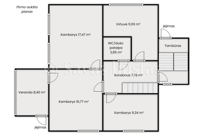 Parduodamas namas Kretingos r. sav., Salantų m., Liepų, 180 m2 ploto,  aukštai 17