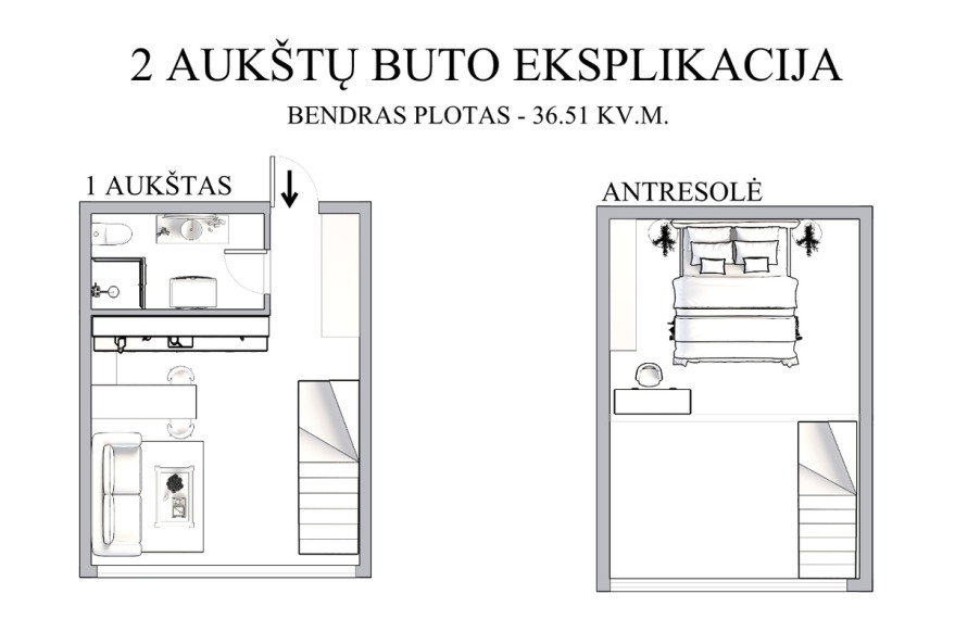 Parduodamas butas Vytenio g., Vilniaus m., Vilniaus m. sav., 36.51 m2 ploto, 2 kambariai 20