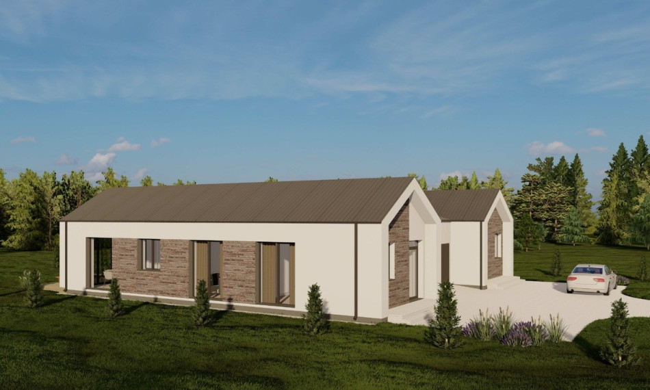 Parduodamas namas Žemoji g., Didžiosios Riešės mstl., Vilniaus r. sav., 114.71 m2 ploto, 1 aukštai 16