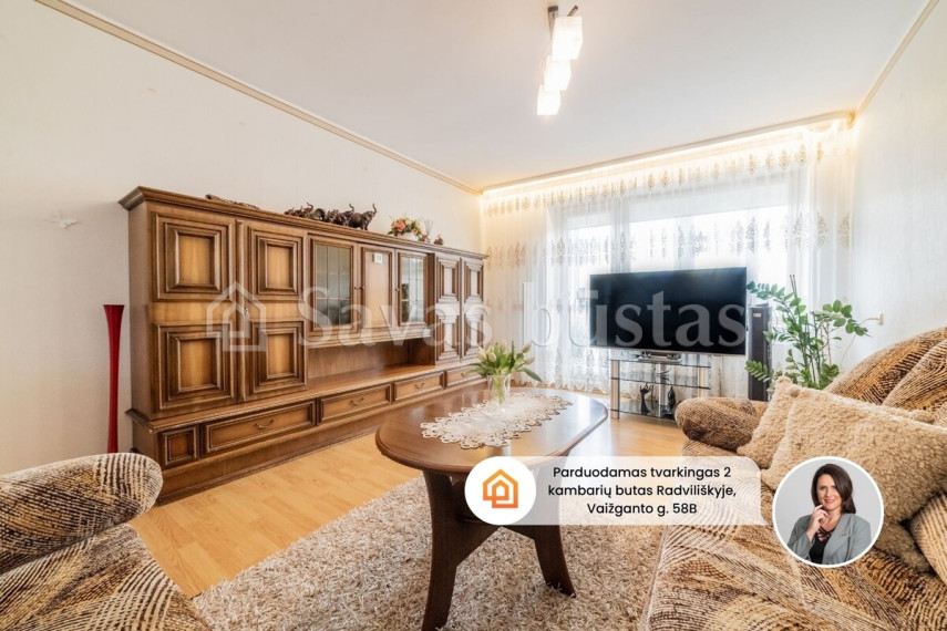 Parduodamas butas Vaižganto g., Radviliškio m., Radviliškio r. sav., 46.37 m2 ploto, 2 kambariai 1