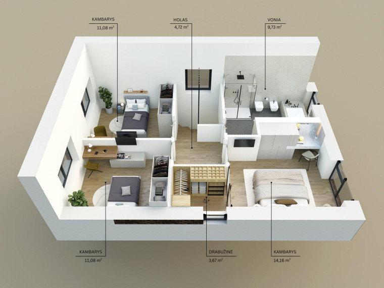 Parduodamas namas Račkūnų g., Lentvario m., Trakų r. sav., 132.00 m² ploto 4 kambariai 7