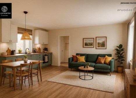 Parduodamas butas Birutės g., Šakių m., Šakių r. sav., 61.34 m² ploto 3 kambariai