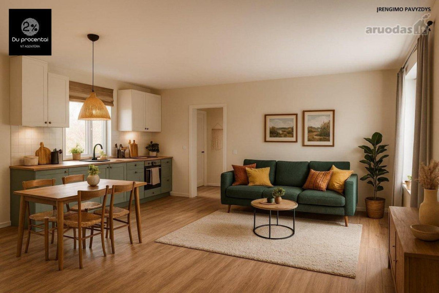 Parduodamas butas Birutės g., Šakių m., Šakių r. sav., 61.34 m² ploto 3 kambariai 1