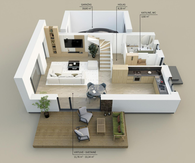 Parduodamas namas Fabriko g., Trakų Vokė, Vilniaus m., Vilniaus m. sav., 133.00 m² ploto 4 kambariai 6