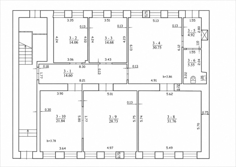 Parduodamos administracinės patalpos E. Ožeškienės g., Kauno m., Kauno m. sav., 170 m2 ploto 19