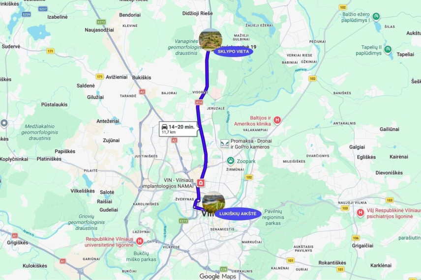 Parduodamas  sklypas Daujoto g., Vanaginės k., Vilniaus r. sav., 28.42 a ploto 14