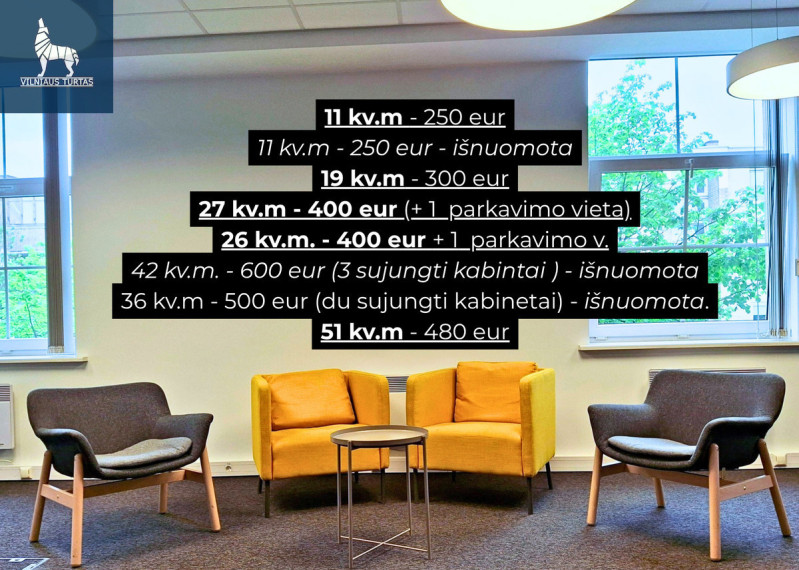Nuomojamos administracinės patalpos Slucko g., Šnipiškės, Vilniaus m., Vilniaus m. sav., 16 m2 ploto 1