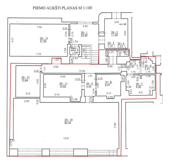 Nuomojamos administracinės, kitos paskirties, maitinimo, sandėliavimo patalpos Kalvarijų g., Šnipiškės, Vilniaus m., Vilniaus m. sav., 155.67 m2 ploto 12
