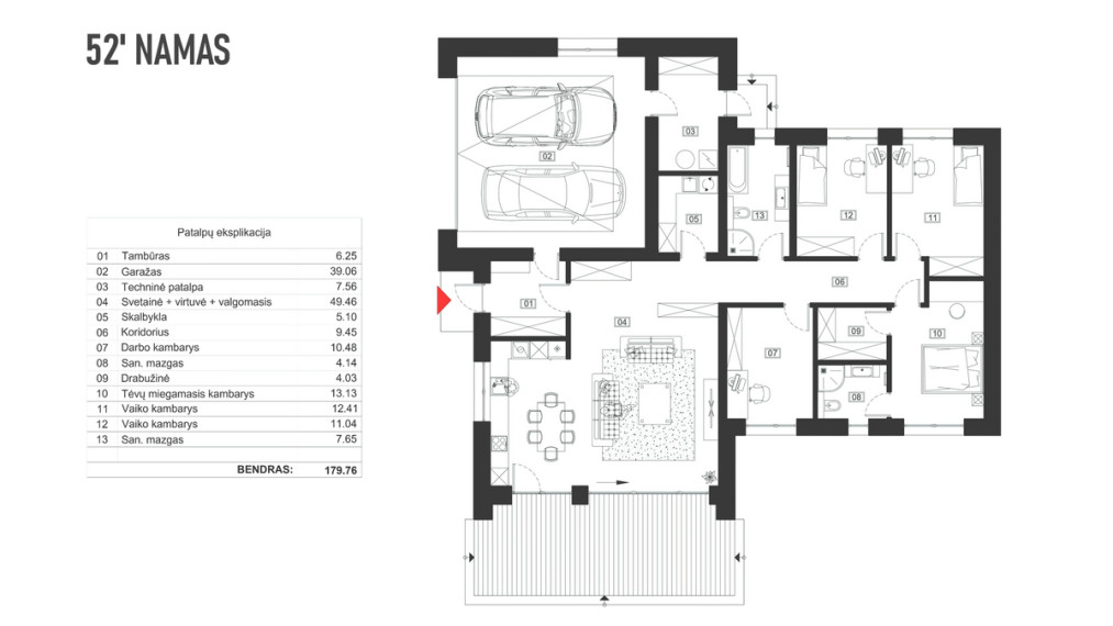 Parduodamas namas Ežero g., Didžiasalio k., Vilniaus r. sav., 180 m2 ploto, 1 aukštai 6
