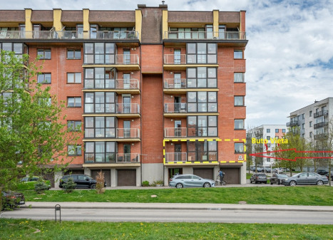 Parduodamas butas Dociškių g., Vilniaus m., Vilniaus m. sav., 53.72 m2 ploto, 2 kambariai
