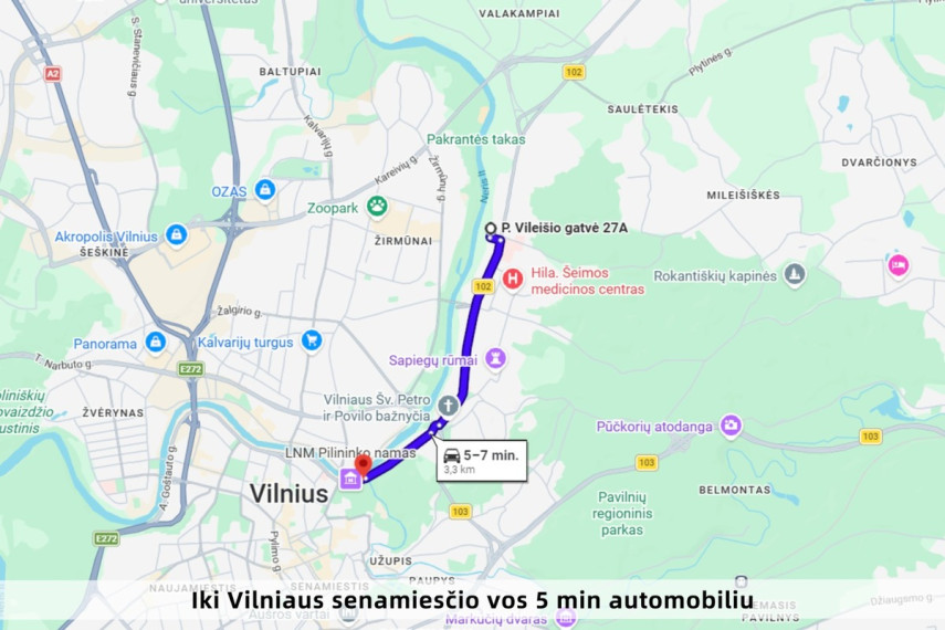 Parduodamas butas P. Vileišio g., Vilniaus m., Vilniaus m. sav., 40.58 m2 ploto, 2 kambariai 43