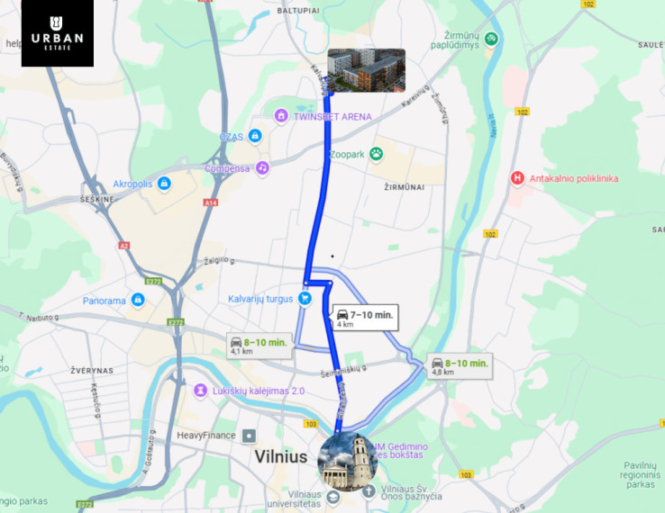 Parduodamas butas Pulko g., Žirmūnuose, Vilniuje, 34 kv.m ploto, 2 kambariai 32