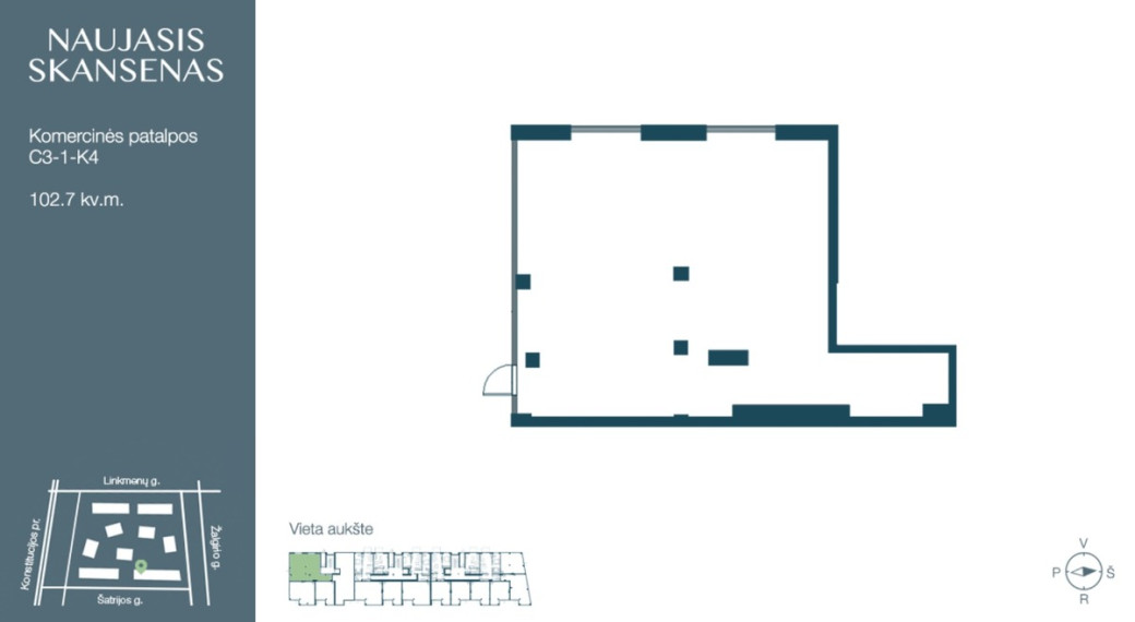 Parduodamos administracinės, kitos paskirties, maitinimo, paslaugų, prekybos patalpos Šatrijos g., Vilniaus m., Vilniaus m. sav., 102.7 m2 ploto 10
