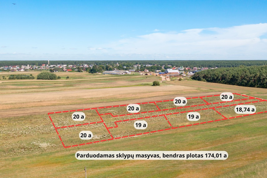 Parduodamas  sklypas Merkio g., Paluknio k., Trakų r. sav., 174.01 a ploto 2