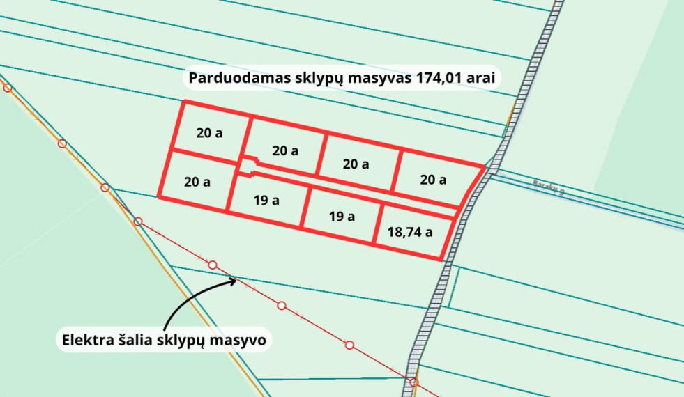 Parduodamas  sklypas Merkio g., Paluknio k., Trakų r. sav., 174.01 a ploto 7