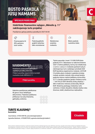 Parduodamas butas Mėnulio g., Viršuliškės, Vilniaus m., Vilniaus m. sav., 38.16 m2 ploto, 1 kambariai 26