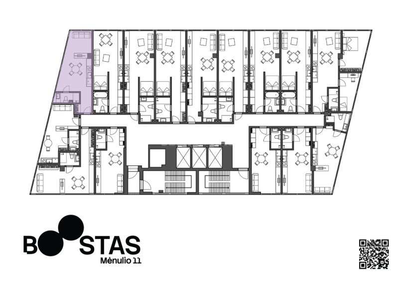 Parduodamas butas Mėnulio g., Viršuliškės, Vilniaus m., Vilniaus m. sav., 31.94 m2 ploto, 1 kambariai 13