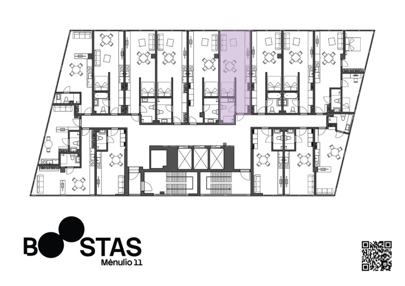 Parduodamas butas Mėnulio g., Viršuliškės, Vilniaus m., Vilniaus m. sav., 36.21 m2 ploto, 1 kambariai 13