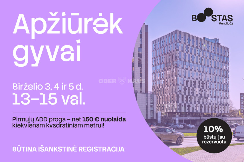 Parduodamas butas Mėnulio g., Viršuliškės, Vilniaus m., Vilniaus m. sav., 36.21 m2 ploto, 1 kambariai 1