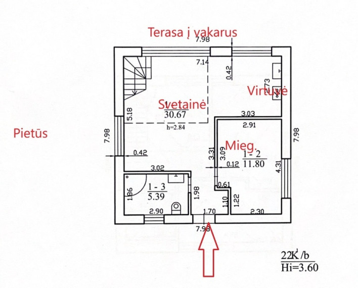 Parduodamas namas Kunigiškių g., , Palangoje, 85 kv.m ploto 27