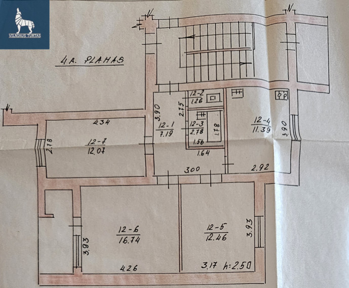Parduodamas butas Jono Basanavičiaus g., Anykščių m., Anykščių r. sav., 64 m2 ploto, 3 kambariai 43